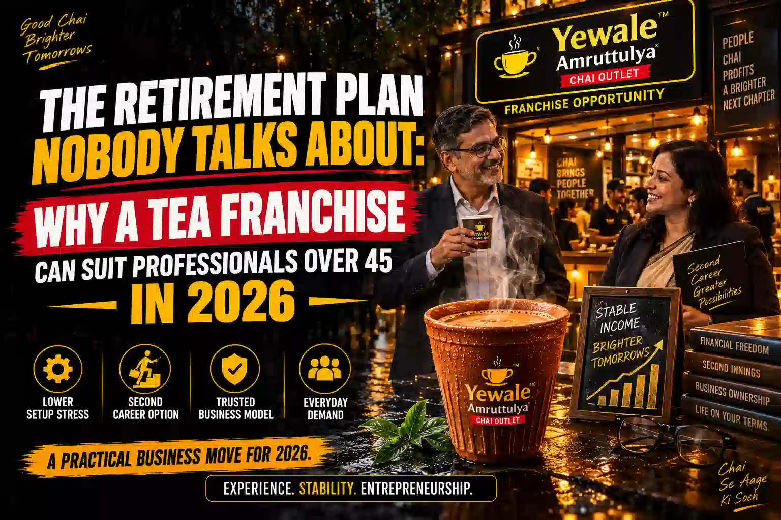 The Retirement Plan Nobody Talks About: Why a Tea Franchise Can Suit Professionals Over 45 in 2026